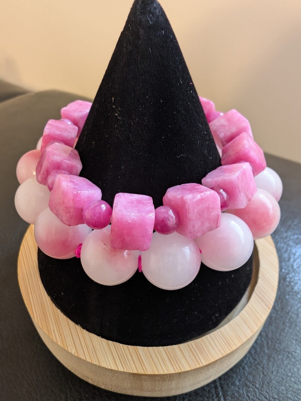 Pink Beaded Stretch Bracelet Set - Women’s Jewelry